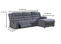 SOFA BURFORD REF HD-9029 (3PC) L SHAPE DARK  BROW